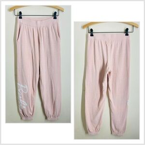 Barefoot Dreams x Barbie Cozy Chic Ultra Lite Sweatpants Light Rose Pink XS